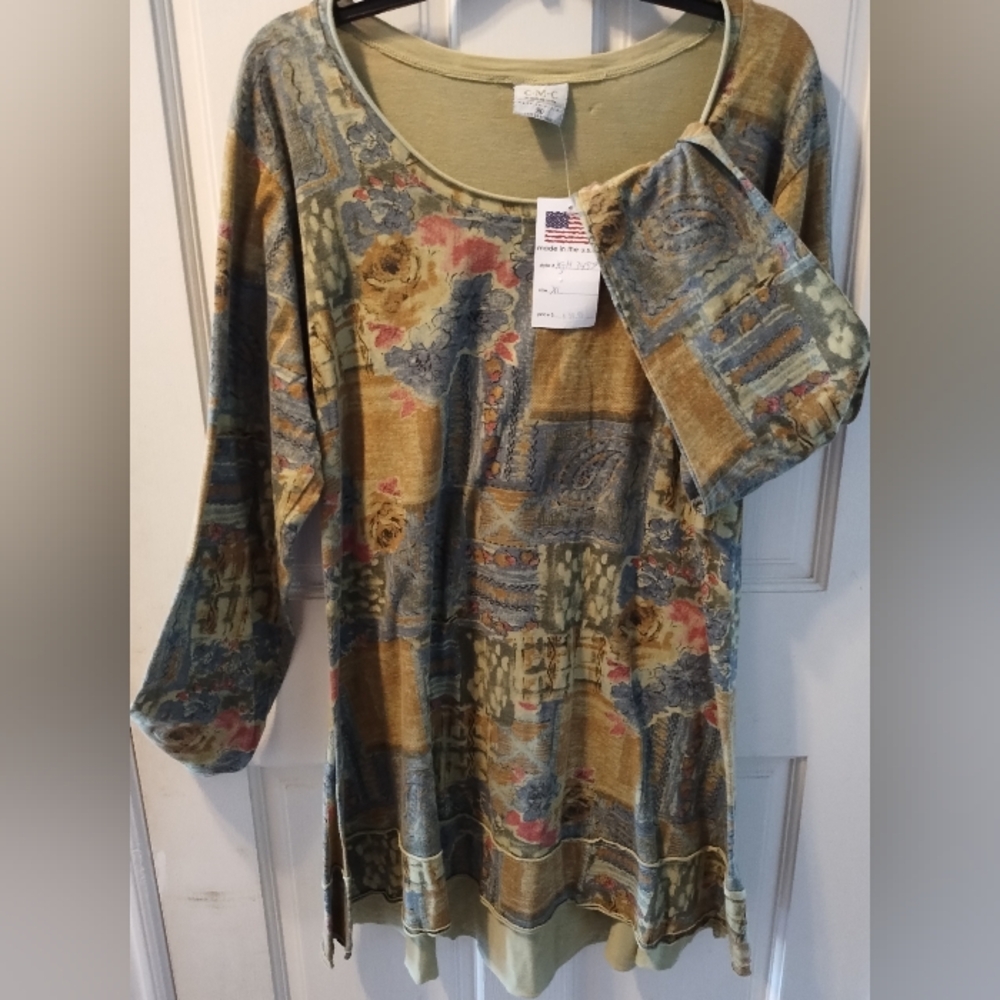NWT CMC COLOR ME COTTON MULTICOLORED DRESS SZ XL